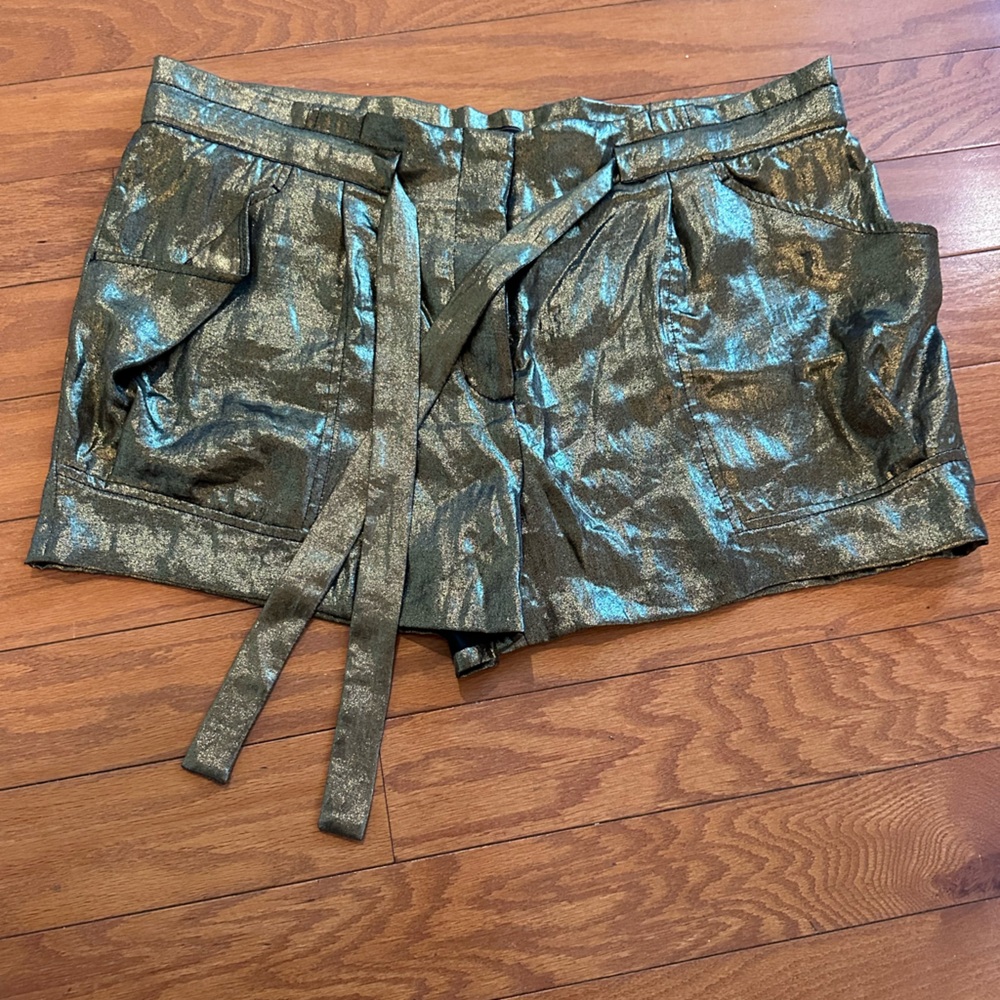 BCBGMaxAzria Women’s  metallic shorts